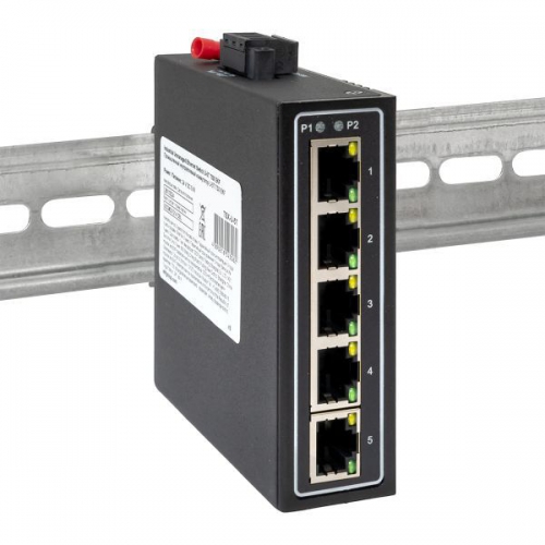 Коммутатор неуправляемый промышленный U-5T 5 портов 10/100Base-T(X) RJ45 монтаж на DIN-рейку TSX EKF TSX-U-5T TSX-U-5T