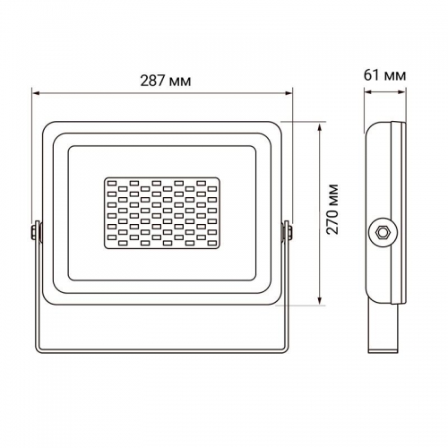 Прожектор светодиодный PFL-SC-SMD-100Вт 6500К IP65 (матовое стекло) JazzWay 5001428 5001428
