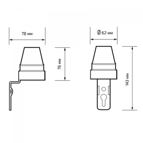 Фотореле PMS PR 601 2200Вт IP44 WH JazzWay 5013056 5013056