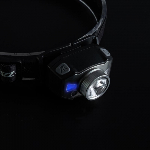 Фонарь аккумуляторный налобный AccuH1-L5WZ-bk zoom LED 5Вт + 2хRED SMD IP54 5 режимов: 100проц. 180лм 3.5ч/50проц. 110лм 5.5ч/30проц. 65лм 15ч/красн. 28ч/мигающ. красн. 12ч аккум. 0.8А.ч управл. жестами черн./сер. JazzWay 5036642 5036642