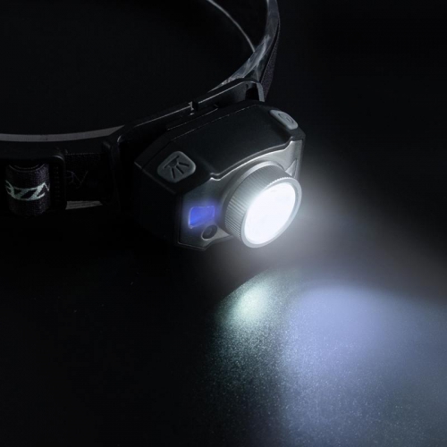 Фонарь аккумуляторный налобный AccuH1-L5WZ-bk zoom LED 5Вт + 2хRED SMD IP54 5 режимов: 100проц. 180лм 3.5ч/50проц. 110лм 5.5ч/30проц. 65лм 15ч/красн. 28ч/мигающ. красн. 12ч аккум. 0.8А.ч управл. жестами черн./сер. JazzWay 5036642 5036642