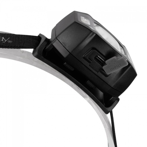 Фонарь аккумуляторный налобный AccuH3-L5W-bk LED 5Вт + 2хRED SMD IP54 5 режимов: 100проц. 180лм 3.5ч/50проц. 110лм 5.5ч/30проц. 65лм 15ч/красн. 28ч/мигающ. красн. 12ч аккум. управл. жестами черн. JazzWay 5036703 5036703