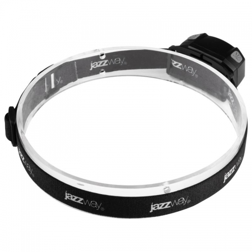 Фонарь аккумуляторный налобный AccuH3-L5W-bk LED 5Вт + 2хRED SMD IP54 5 режимов: 100проц. 180лм 3.5ч/50проц. 110лм 5.5ч/30проц. 65лм 15ч/красн. 28ч/мигающ. красн. 12ч аккум. управл. жестами черн. JazzWay 5036703 5036703