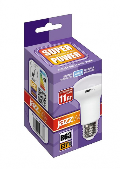 Лампа светодиодная PLED-SP R63 11Вт 5000К холод. бел. E27 820лм 230В JazzWay 4690601033673 1033673
