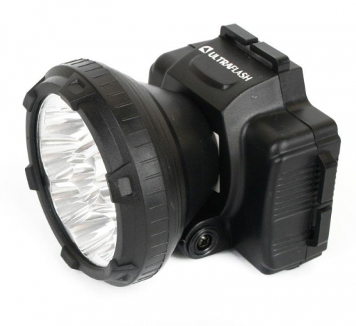 Фонарь налобный аккумуляторный LED 5363 (220В 9LED 2 режима; черн.) Ultraflash 11257 11257