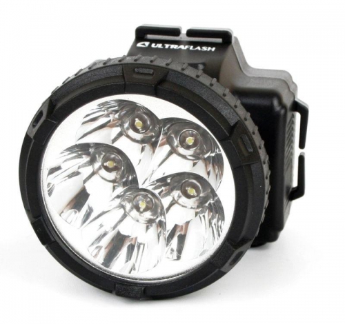 Фонарь налобный аккумуляторный LED 5365 (220В 5LED 2 режима; черн.) Ultraflash 11648 11648