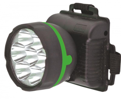 Фонарь налобный 909LED7 (7LED 1 режим; 3хR6 черн.) Ultraflash 11782 11782