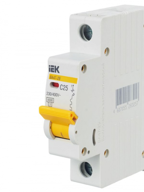 Выключатель автоматический модульный 1п C 25А 4.5кА ВА47-29 ИЭК MVA20-1-025-C MVA20-1-025-C