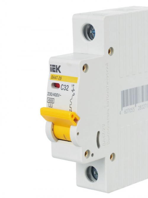 Выключатель автоматический модульный 1п C 32А 4.5кА ВА47-29 ИЭК MVA20-1-032-C MVA20-1-032-C