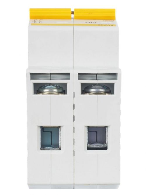 Выключатель автоматический модульный 2п C 63А 4.5кА ВА47-29 ИЭК MVA20-2-063-C MVA20-2-063-C