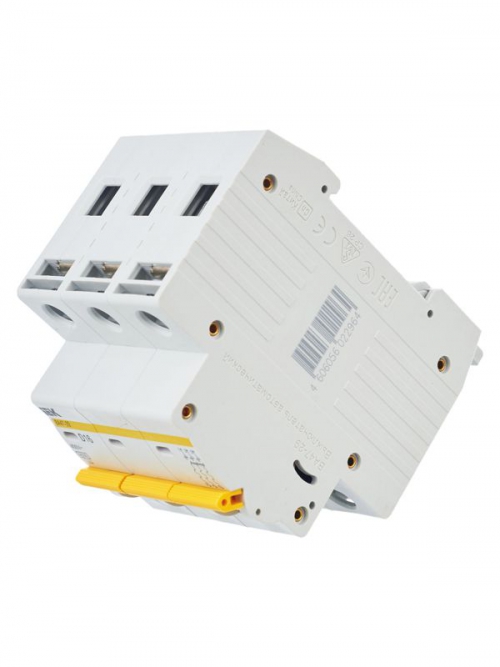 Выключатель автоматический модульный 3п D 16А 4.5кА ВА47-29 ИЭК MVA20-3-016-D MVA20-3-016-D