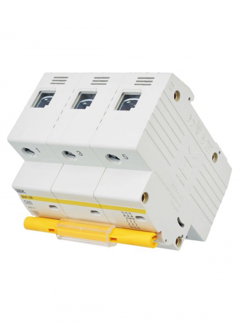 Выключатель автоматический модульный 3п D 80А 10кА ВА47-100 ИЭК MVA40-3-080-D MVA40-3-080-D