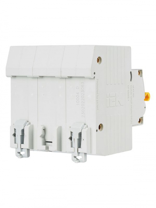 Выключатель автоматический модульный 3п D 63А 10кА ВА47-100 ИЭК MVA40-3-063-D MVA40-3-063-D