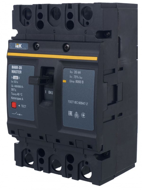 Выключатель автоматический 3п 250А 35кА ВА88-35 MASTER ИЭК SVA30-3-0250-02 SVA30-3-0250-02