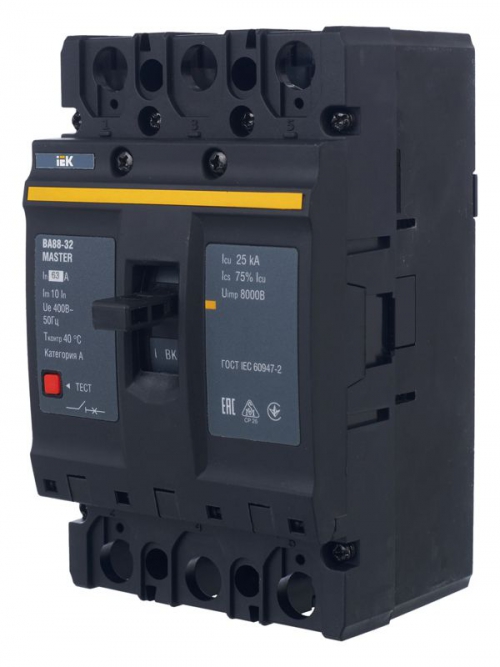 Выключатель автоматический 3п 63А 25кА ВА88-32 MASTER ИЭК SVA10-3-0063-02 SVA10-3-0063-02