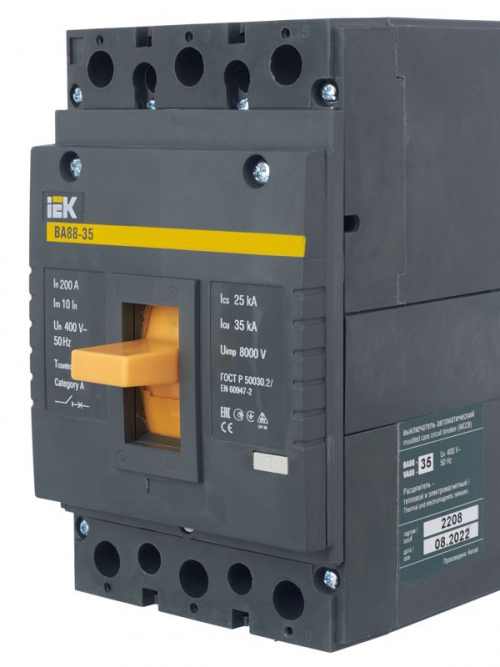 Выключатель автоматический 3п 200А 35кА ВА 88-35 ИЭК SVA30-3-0200 SVA30-3-0200