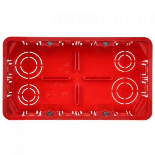 Коробка распаячная ОП 172х96х45 КМ41026 для полых стен (с саморезами пластиковые лапки с крышкой) ИЭК UKG11-172-096-045-P UKG11-172-096-045-P