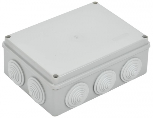 Коробка распаячная ОП 190х140х70 IP55 КМ41244 RAL7035 (10 гермовводов) ИЭК UKO11-190-140-070-K41-55 UKO11-190-140-070-K41-55