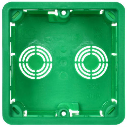 Коробка распаячная ОП 92х92х45 КМ41021 для полых стен (с саморезами метал. лапки. с крышкой) ИЭК UKG11-092-092-040-M UKG11-092-092-040-M