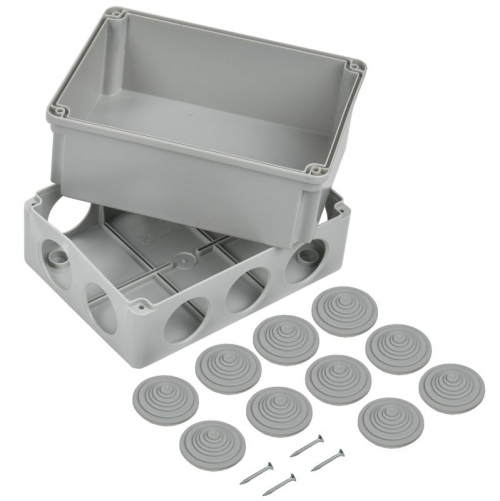 Коробка распаячная ОП 190х140х120 IP44 КМ41245 (10 каб.ввод.) ИЭК UKO10-190-140-120-K41-44 UKO10-190-140-120-K41-44