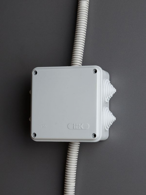 Коробка распаячная ОП 100х100х50 IP55 KM41234 ИЭК UKO11-100-100-050-K41-55 UKO11-100-100-050-K41-55