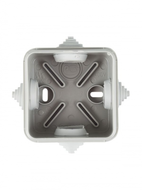 Коробка распаячная ОП 70х70х40 IP44 КМ41236 (4 гермоввода) ИЭК UKOZ11-070-070-040-K41-44 UKOZ11-070-070-040-K41-44