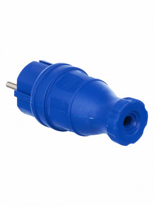 Вилка прямая ОМЕГА ВБп3-1-0м IP44 каучук син. ИЭК PKR01-016-2-K07 PKR01-016-2-K07