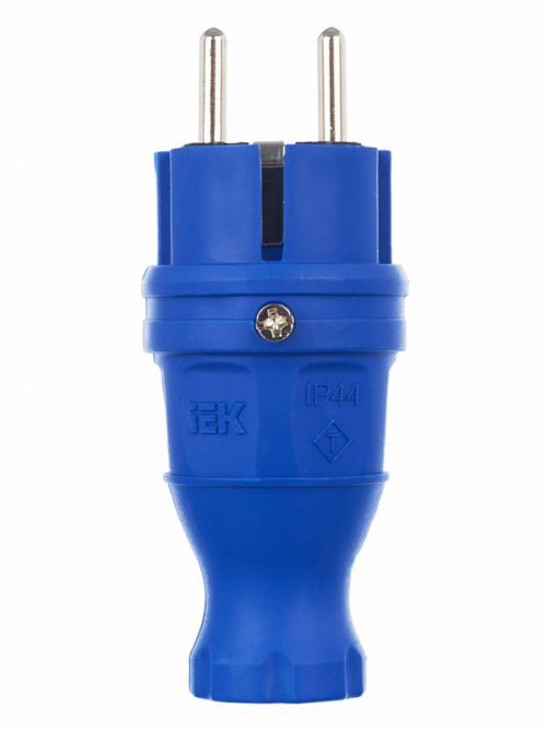 Вилка прямая ОМЕГА ВБп3-1-0м IP44 каучук син. ИЭК PKR01-016-2-K07 PKR01-016-2-K07