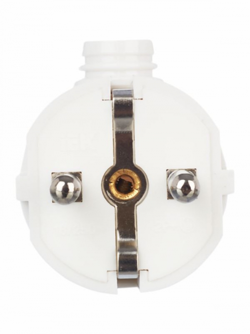 Вилка угловая ВПу11-01-Ст разборная с заземл. 16А бел. ИЭК EVP11-16-01-K01 EVP11-16-01-K01