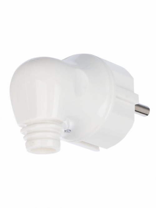 Вилка угловая ВПу11-01-Ст разборная с заземл. 16А бел. ИЭК EVP11-16-01-K01 EVP11-16-01-K01