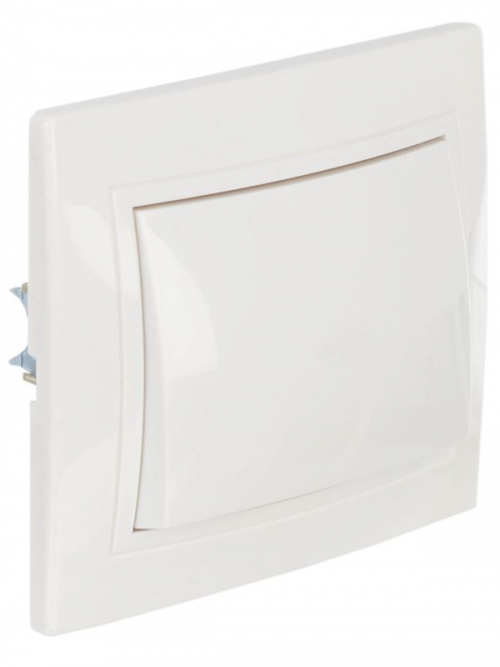 Выключатель 1-кл. СП КВАРТА 10А IP20 ВС10-1-0-КБ бел. ИЭК EVK10-K01-10-DM EVK10-K01-10-DM