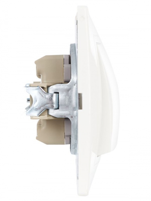 Выключатель 1-кл. СП КВАРТА 10А IP20 ВС10-1-0-КБ бел. ИЭК EVK10-K01-10-DM EVK10-K01-10-DM