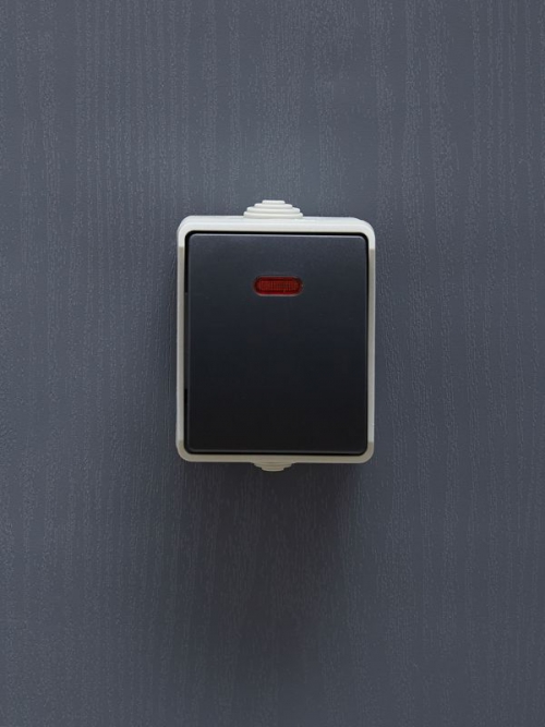 Выключатель 1-кл. ОП ФОРС 10А с подсвет. сер. IP54 ВС20-1-1-ФСр ИЭК EVS11-K03-10-54-DC EVS11-K03-10-54-DC