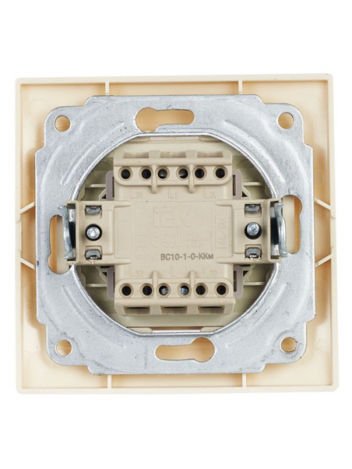 Выключатель 1-кл. СП КВАРТА 10А IP20 ВС10-1-0-ККм крем. ИЭК EVK10-K33-10-DM EVK10-K33-10-DM