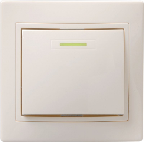 Выключатель 1-кл. СП КВАРТА с инд. 10А IP20 ВС10-1-1-ККм крем. ИЭК EVK11-K33-10-DM EVK11-K33-10-DM