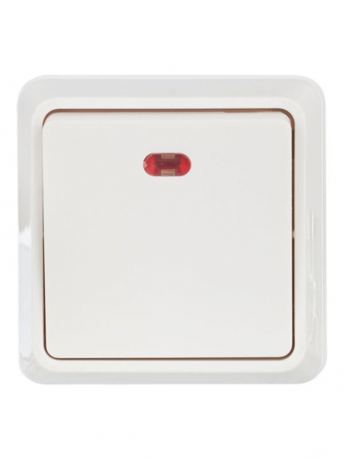 Выключатель 1-кл. ОП ОКТАВА с инд. 10А IP20 ВС20-1-1-ОБ бел. ИЭК EVO11-K01-10-DC EVO11-K01-10-DC