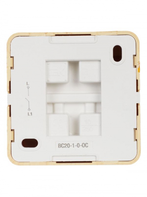 Выключатель 1-кл. ОП ОКТАВА 10А IP20 откр. уст. сосна ИЭК EVO10-K03-10-DC EVO10-K03-10-DC