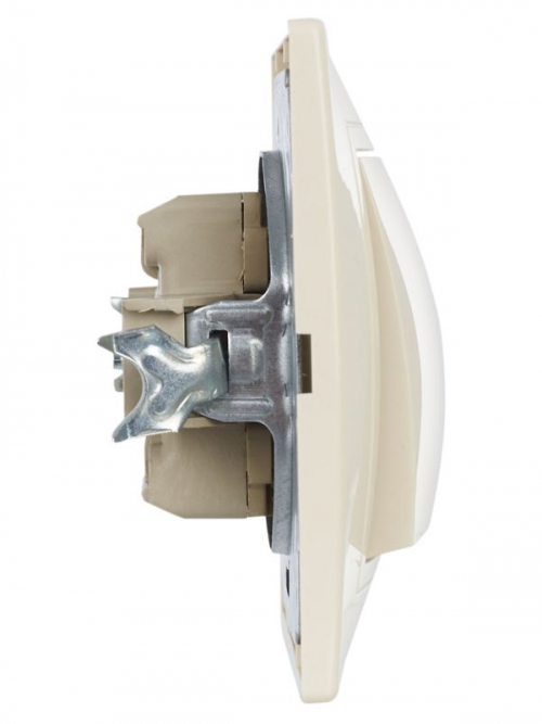 Выключатель 2-кл. СП КВАРТА 10А IP20 ВС10-2-0-ККм крем. ИЭК EVK20-K33-10-DM EVK20-K33-10-DM