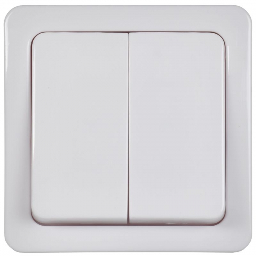 Выключатель 2-кл. ОП ГЕРМЕС PLUS 10А IP54 ВС20-2-0-ГПБ бел. ИЭК EVMP20-K01-10-54-EC EVMP20-K01-10-54-EC