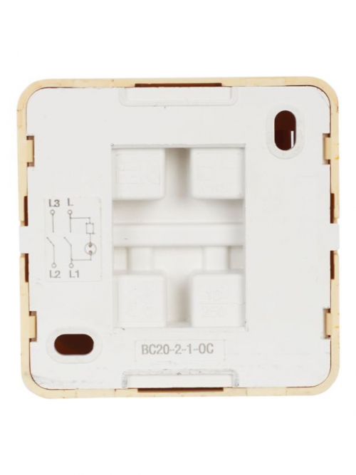 Выключатель 2-кл. ОП ОКТАВА 10А IP20 откр. уст. с индик. сосна ИЭК EVO21-K03-10-DC EVO21-K03-10-DC