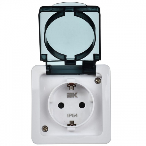 Розетка 1-м ОП Гермес Plus РСб20-3-ГПБд с защ. крышкой с заземл. IP54 ИЭК ERMP12-K03-16-54-EC ERMP12-K03-16-54-EC