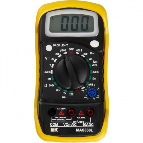 Мультиметр цифровой Master MAS838L ИЭК TMD-3L-838 TMD-3L-838