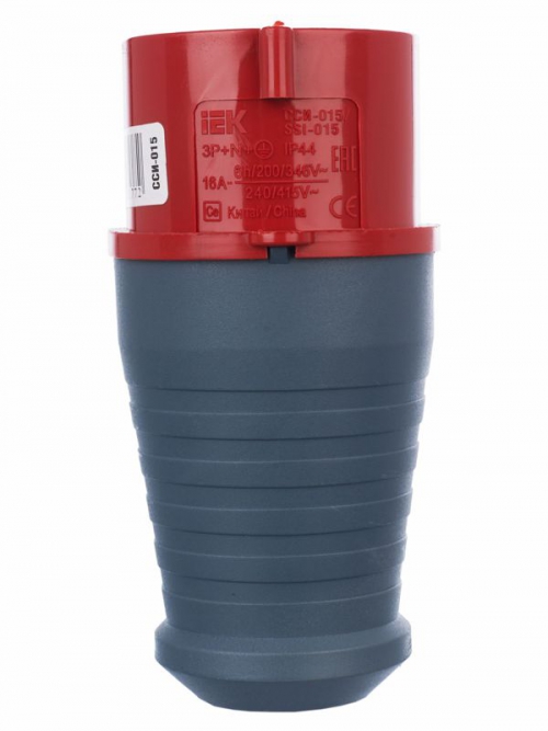 Вилка эл. каб. 16А 3P+PE+N 380В IP44 ССИ-015 IEK PSR02-016-5 PSR02-016-5