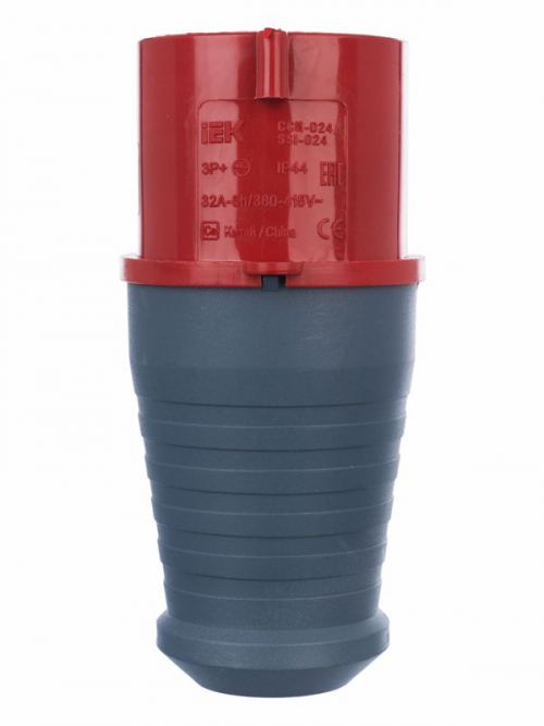 Вилка эл. каб. 32А 3P+PE 380В IP44 ССИ-024 IEK PSR02-032-4 PSR02-032-4