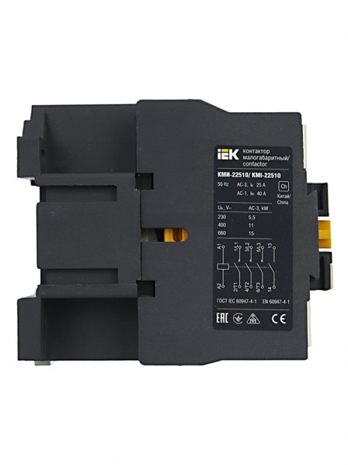 Контактор КМИ-22510 25А 24В IEK KKM21-025-024-10 KKM21-025-024-10