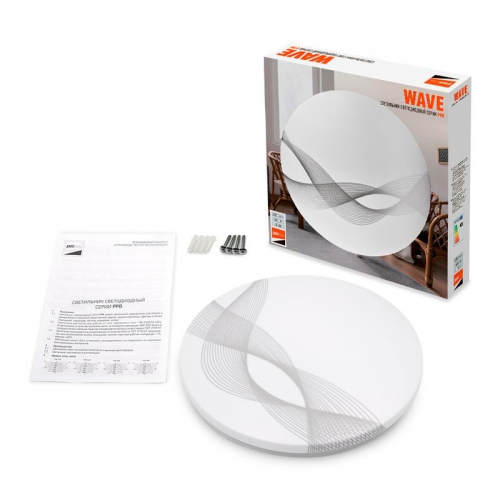 Светильник светодиодный PPB WAVE 32Вт 4000К IP20 D320х60 JazzWay 5024663 5024663