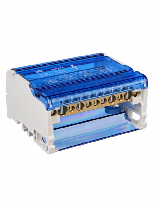 Шина на DIN-рейку в корпусе (кросс-модуль) ШНК 4х11 3L+PEN IEK YND10-4-11-125 YND10-4-11-125