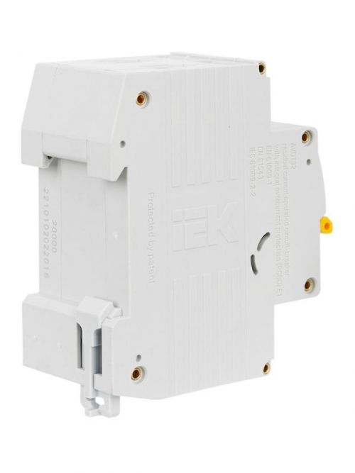 Выключатель авт. дифф. тока 2п (1P+N) C 16А 30мА тип A 6кА АВДТ-32 2мод. IEK MAD22-5-016-C-30 MAD22-5-016-C-30