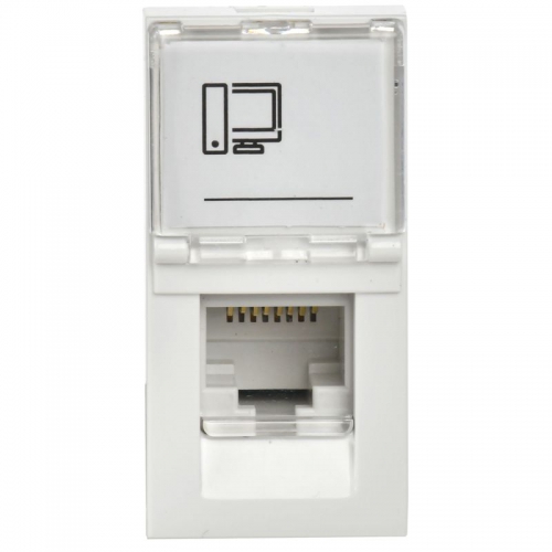 Механизм розетки информ. 1-м ПРАЙМЕР 1мод. RJ45 5еUTP IEK CKK-40D-RI1-K01 CKK-40D-RI1-K01