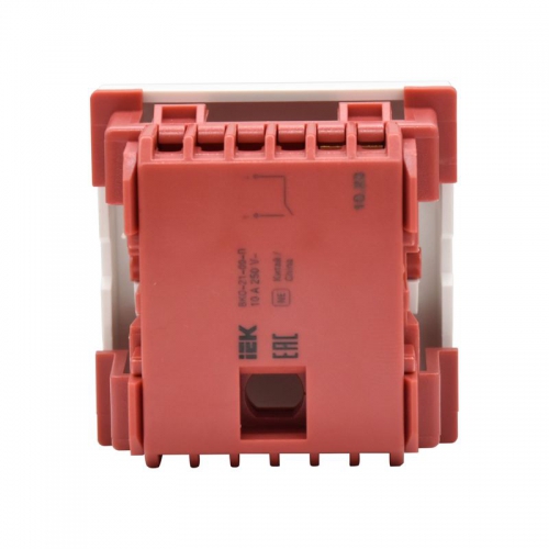 Выключатель 1-кл. 2мод. СП Праймер 10А IP20 ВКО-21-00-П бел. IEK CKK-40D-VO2-K01 CKK-40D-VO2-K01